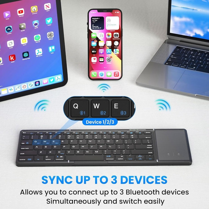 Bluetooth Keyboard for Three Devices