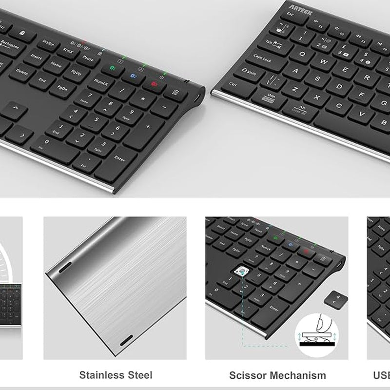 Full Size Wireless Keyboard UK Layout Trade Pack of Fifty