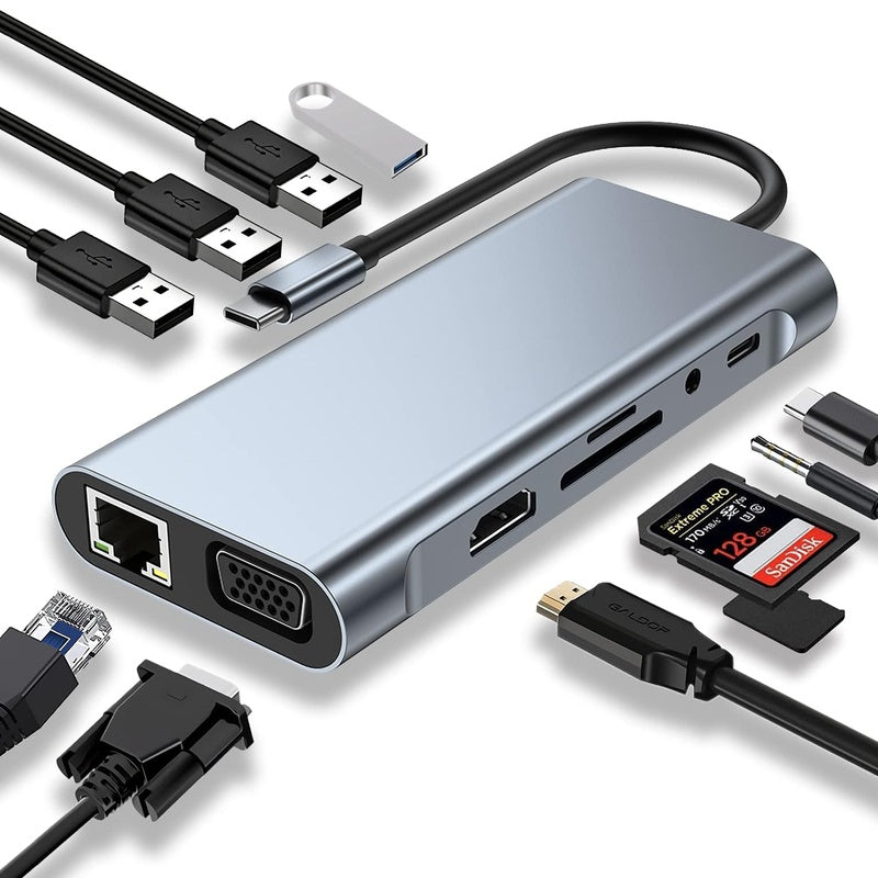 USB-C Hub Eleven in One with Ethernet