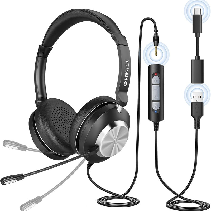 Wired Headset with Inline Controls Trade Pack of Fifty